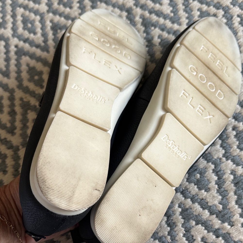 Dr. Scholl's Black Mary Jane Slip-On Flats with Buckle Strap - Picture 4 of 4